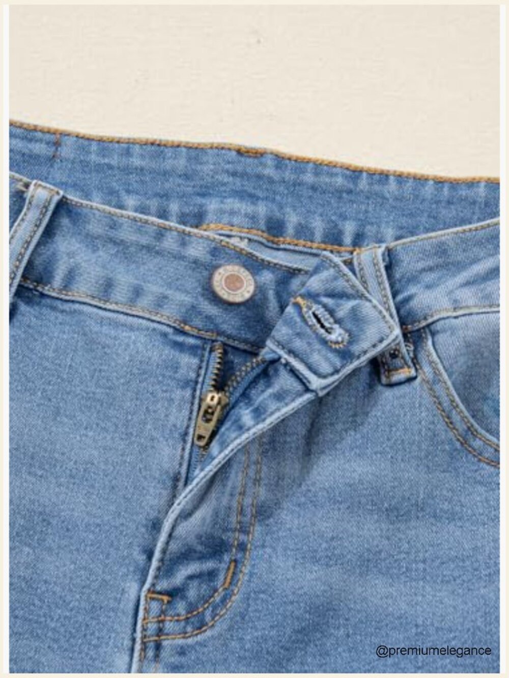 High Waisted Stretchy Cropped Skinny Jeans - Capri Pants with Pockets - Picture 3 of 7